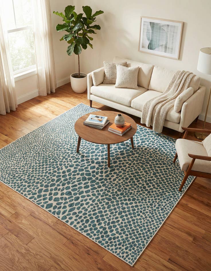 Detail image of 7' 10 x 7' 10  Washable Jill Zarin Cape Town Indoor / Outdoor Square Rug