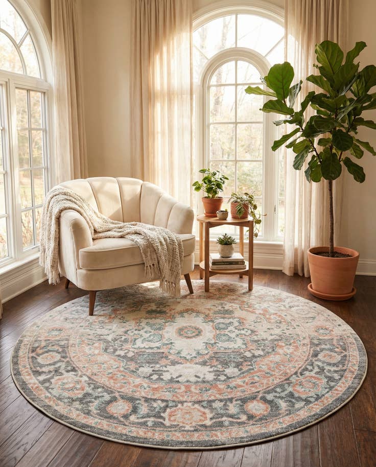 Detail image of 8' x 8' Madeline Vintage Round Rug