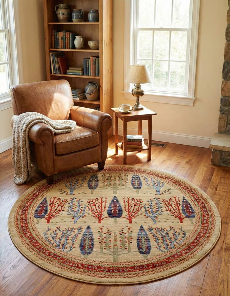 Detail image of 6' x 6' Kashkuli Gabbeh Round Rug