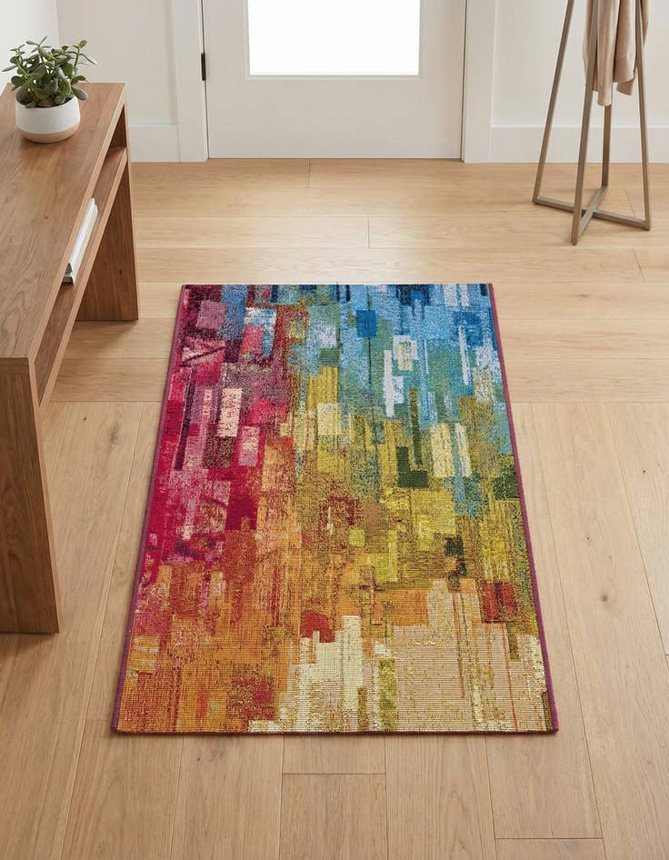 Detail image of 2' x 3'  Washable Modern Indoor / Outdoor Rug