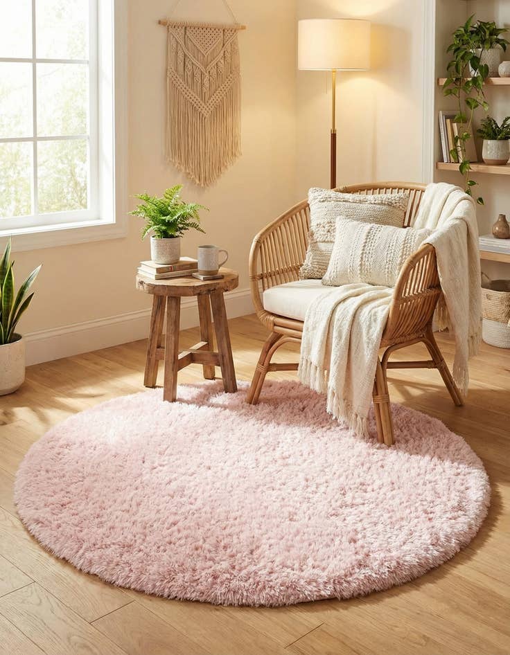 Detail image of 4' x 4' Infinity Shag Round Rug