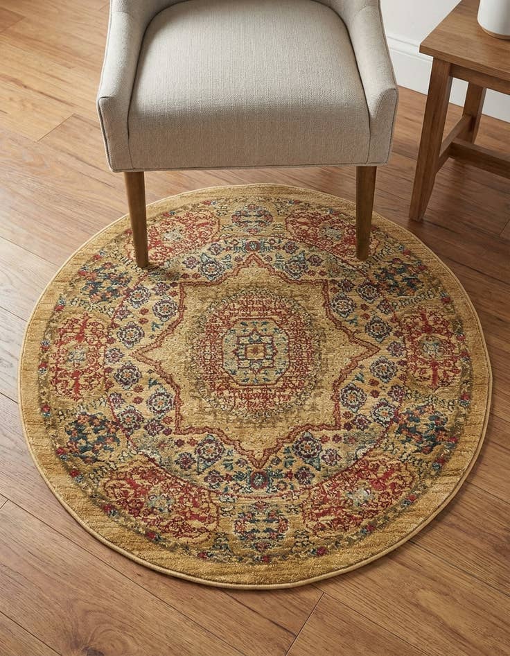 Detail image of 3' x 3' Mamluk Round Rug