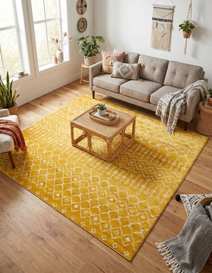 Detail image of 7' 10 x 7' 10 Kasbah Trellis Square Rug