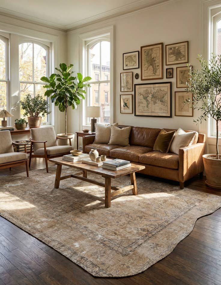 Detail image of 8' 2 x 10' 8 Hand Knotted Ultra Vintage Persian Wool Rug