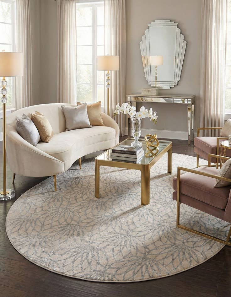 Detail image of 7' 10 x 10' Marilyn Monroe&trade; Glam Dahlia Oval Rug