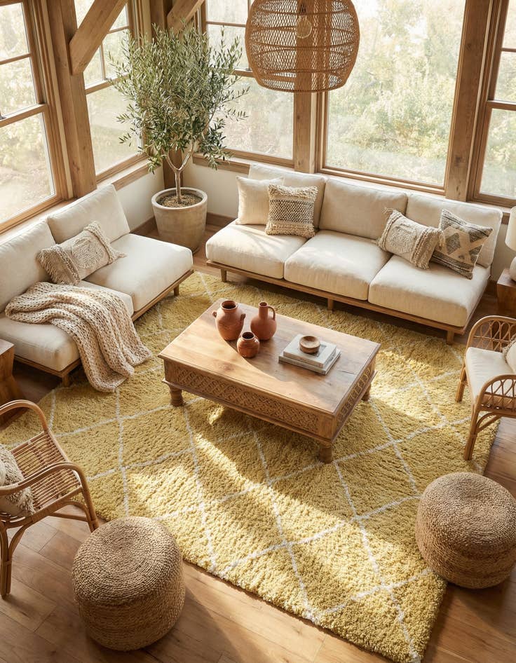 Detail image of 8' x 8' Marrakesh Shag Square Rug