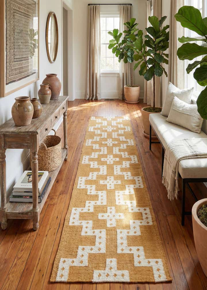 2' 7 x 12' Hand Woven Kilim Wool Runner Rug