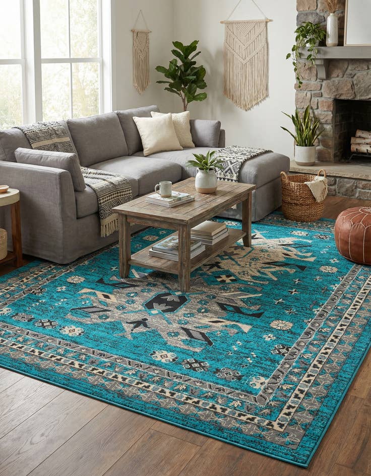 Detail image of 7' 10 x 10' Heris Rug