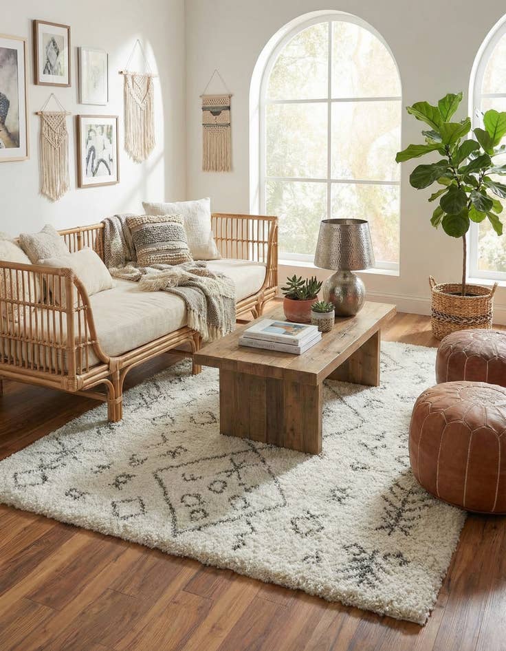 Detail image of 7' 10 x 10' Moroccan Shag Rug