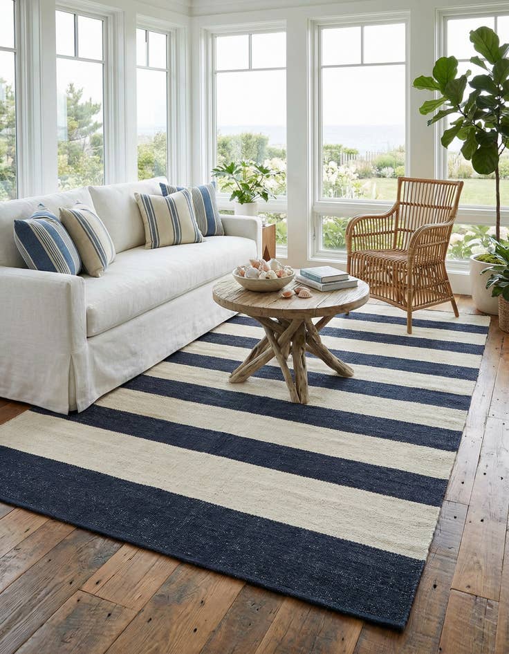 Detail image of 6' 1 x 9' Hand Woven Jill Zarin Hamptons Rug