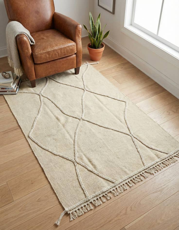 Detail image of 3' 3 x 5' 1 Hand Knotted Moroccan Wool Rug