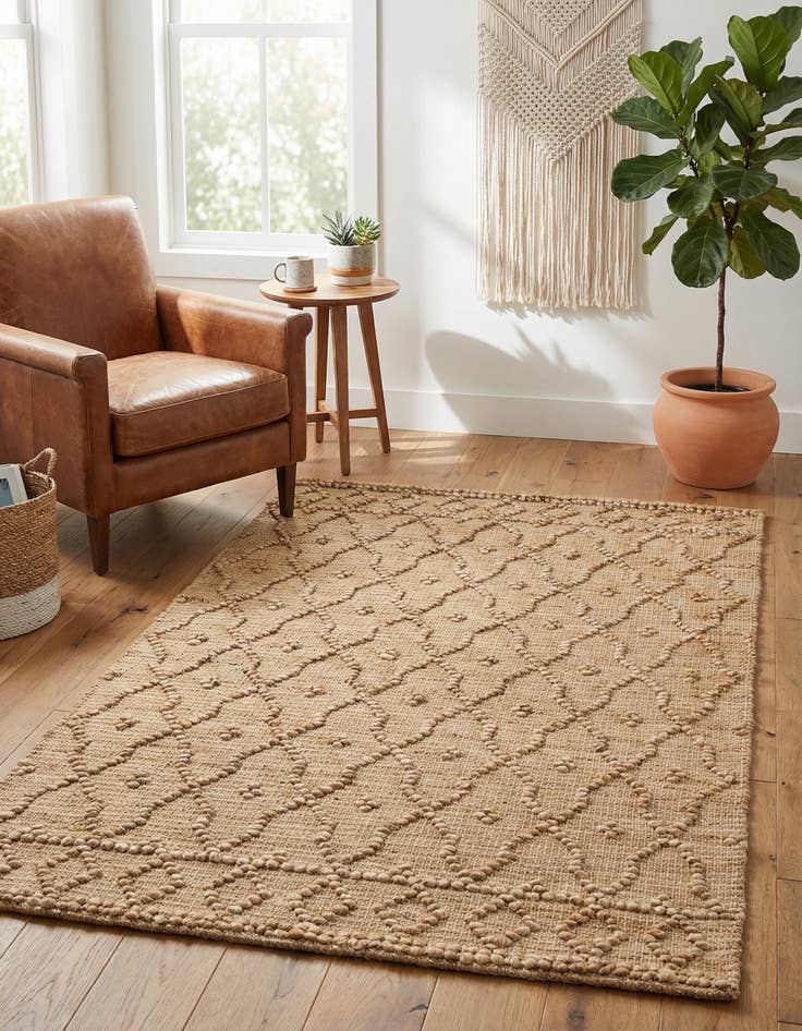 Detail image of 3' 1 x 5' 1  Hand Woven Larsa Jute Rug