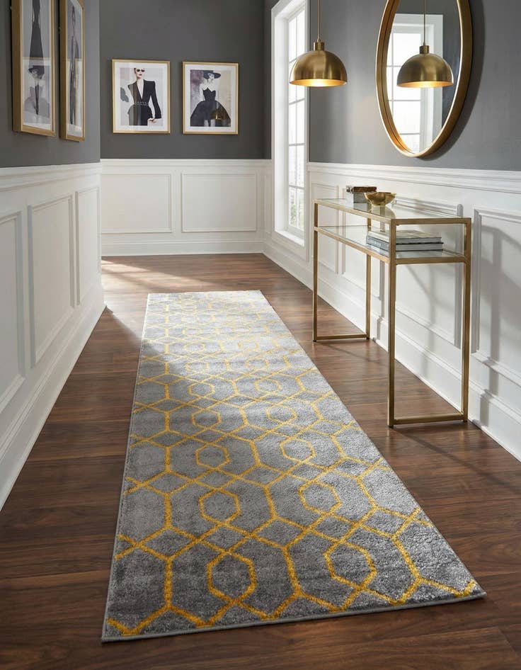 Detail image of  2' 7 x 12'  Marilyn Monroe&trade; Glam Trellis Runner Rug