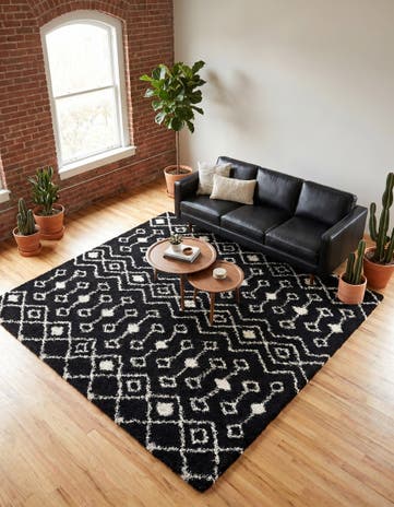 10' x 10' Moroccan Trellis Shag Square Rug
