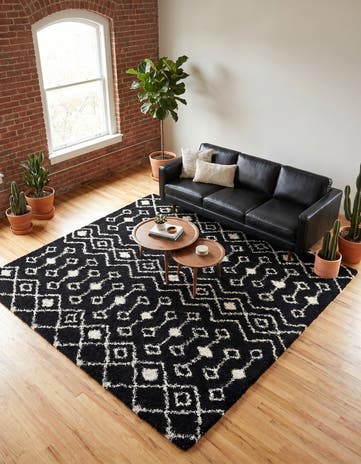 10' x 10' Moroccan Trellis Shag Square Rug