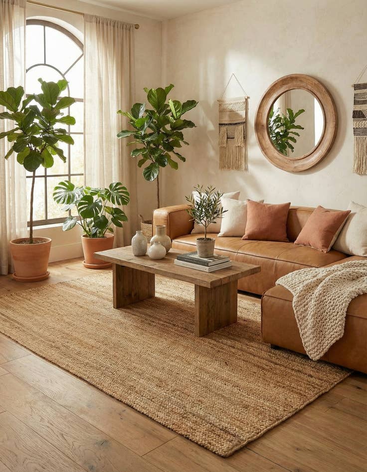 Detail image of 5' 1 x 8'  Hand Braided Jute Luxe Rug