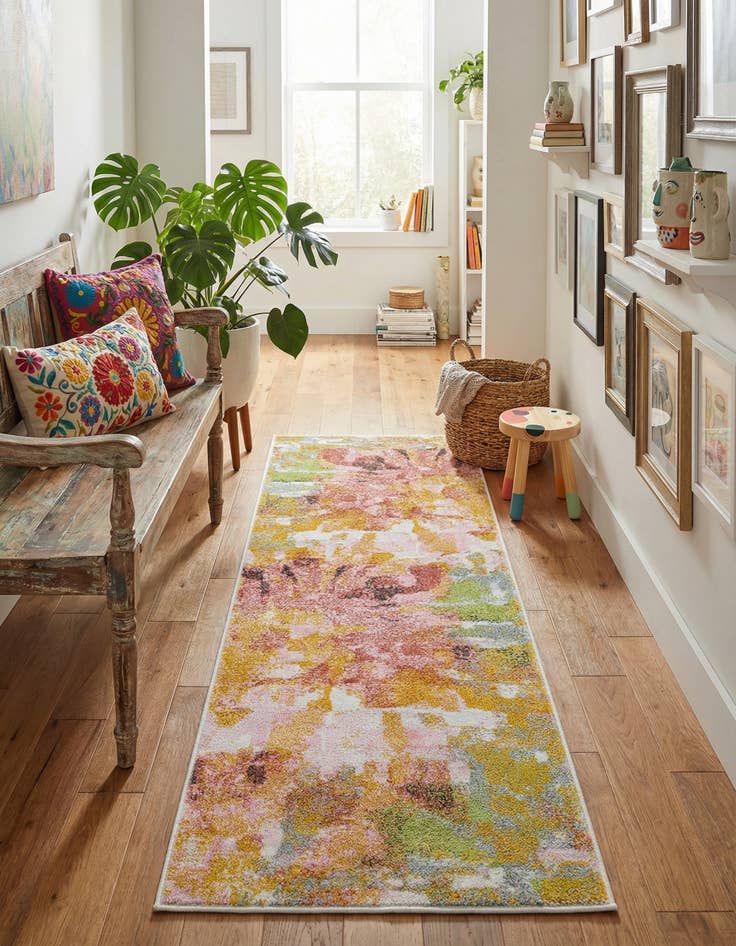 Detail image of 2' 2 x 6' 1 Abstract Whimsy Kids Runner Rug