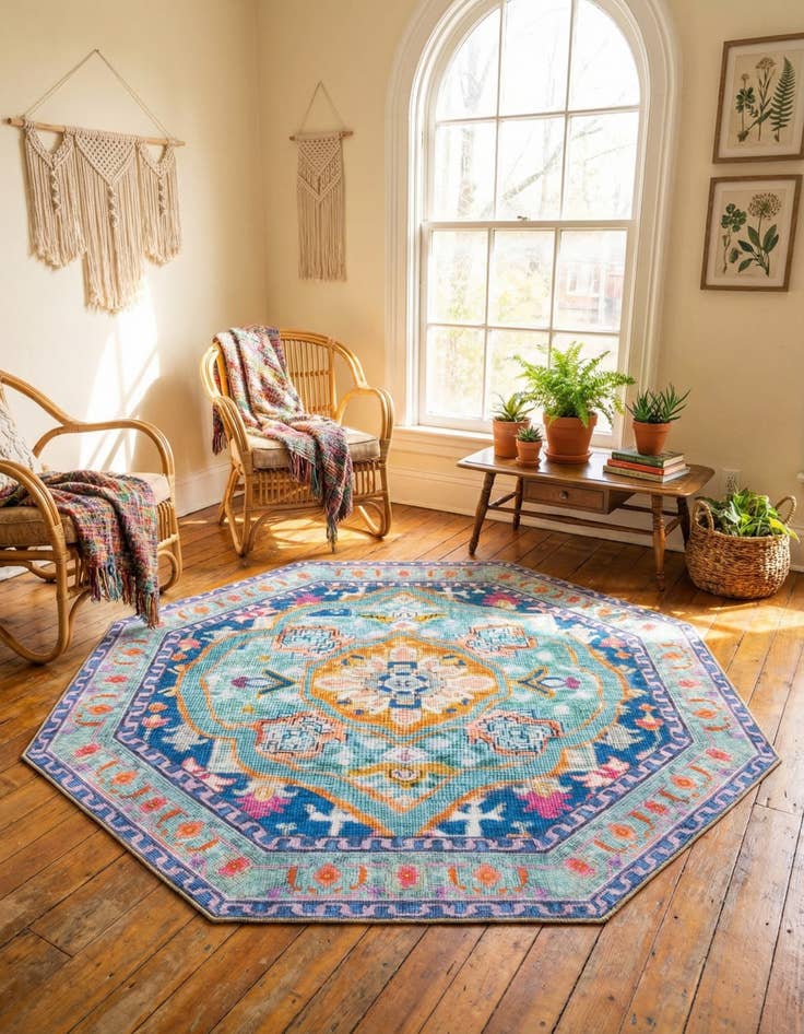 Detail image of 7' 6 x 7' 6 Timeless Octagon Rug