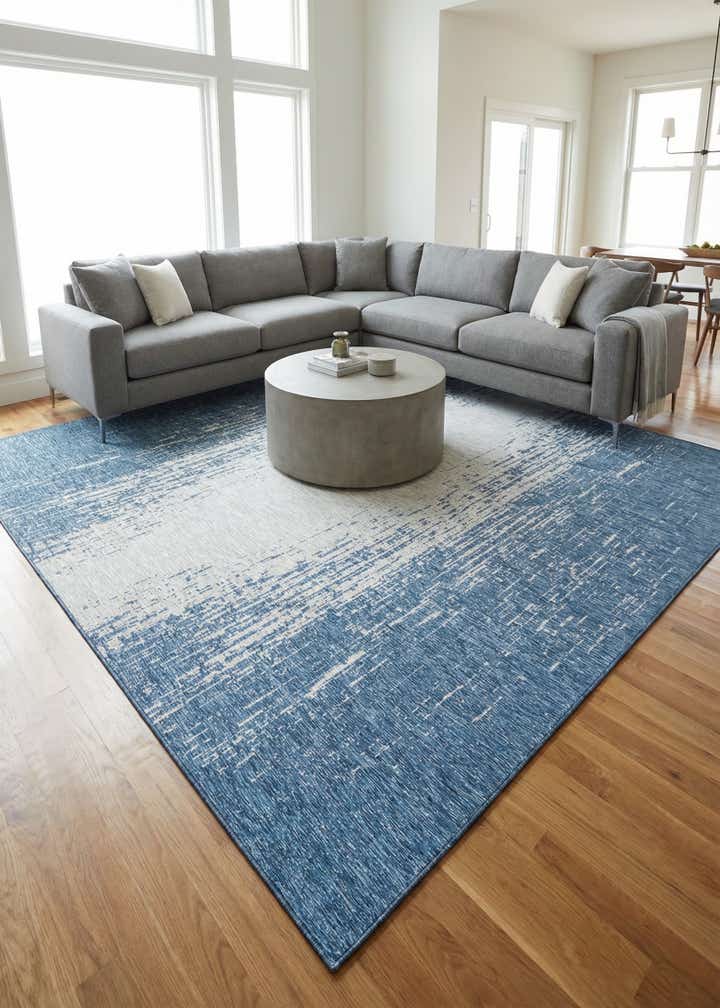 13' x 13' Easy-Clean Modern Indoor / Outdoor Square Rug