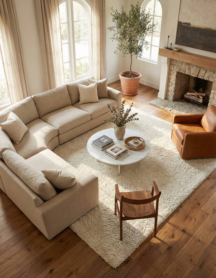 Detail image of  9' 10 x 13' Soft Solid Shag Rug