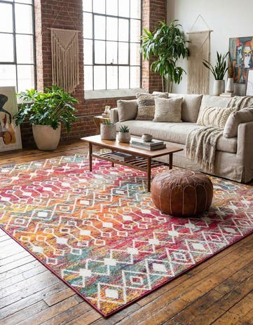 10' x 10' Moroccan Trellis Square Rug