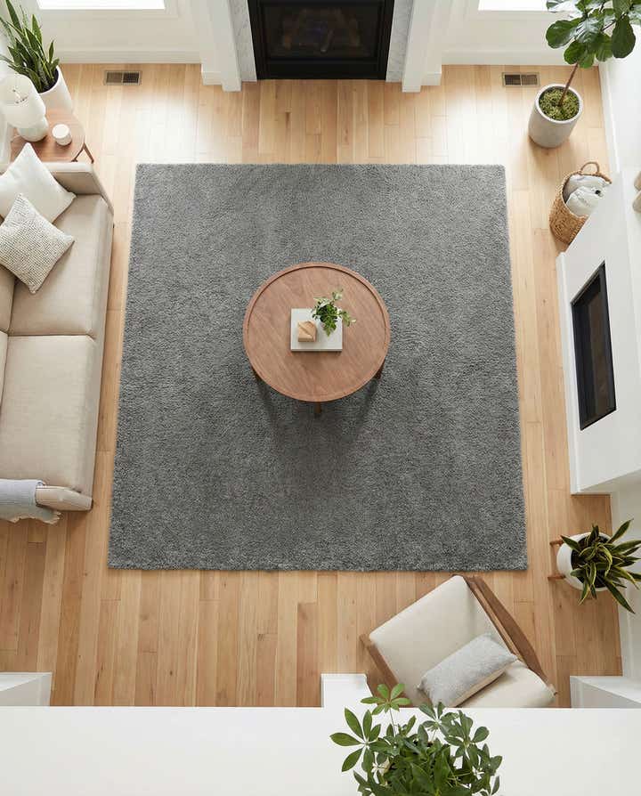 8' x 8' Solid Frieze Square Rug