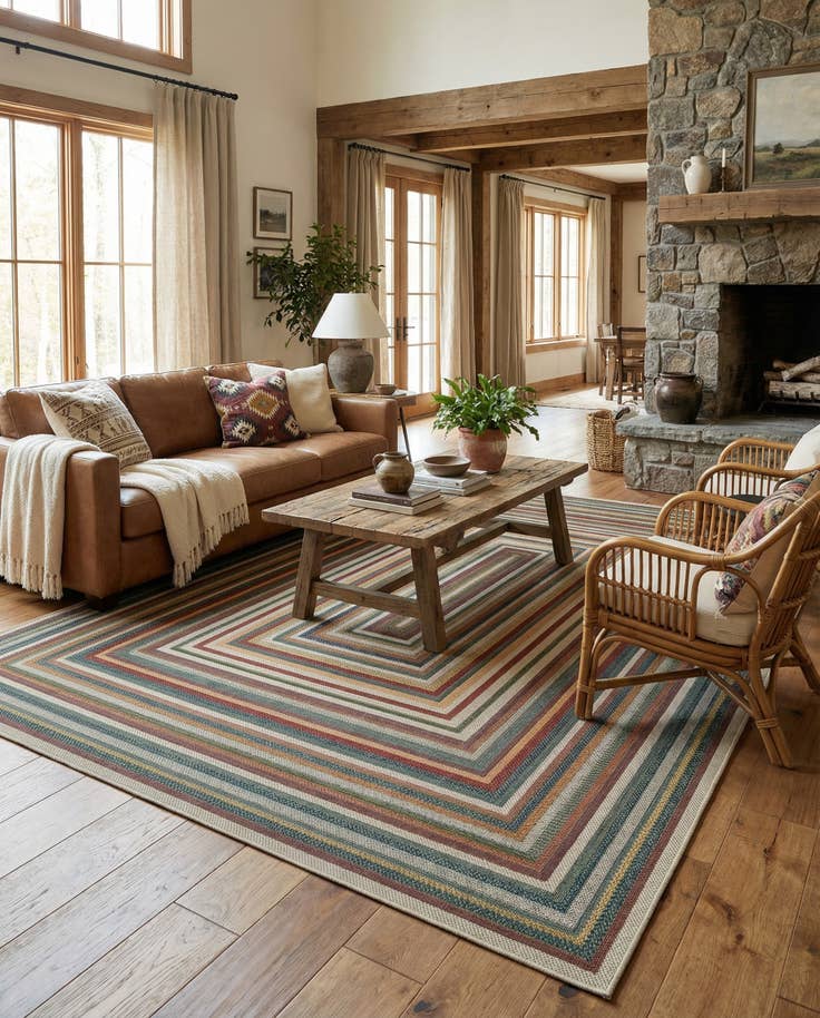 Detail image of 10' x 14' Easy-Clean Baja Indoor / Outdoor Rug