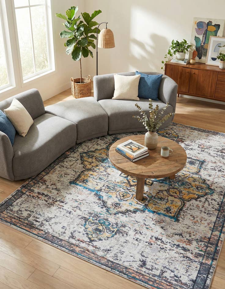 Detail image of 10' 6 x 13'  Washable Renaissance Rug