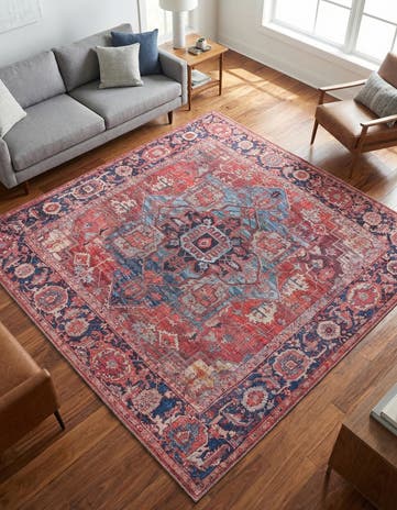 7' 3 x 7' 3 Washable Maahru Square Rug