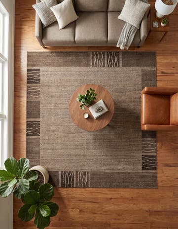Dark Beige Angelica Square Rug