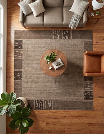 Dark Beige Angelica Square Rug
