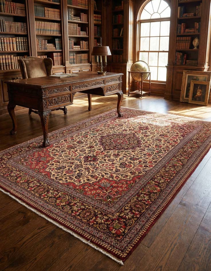 Detail image of 4' 7 x 7' 3 Ghom Rug