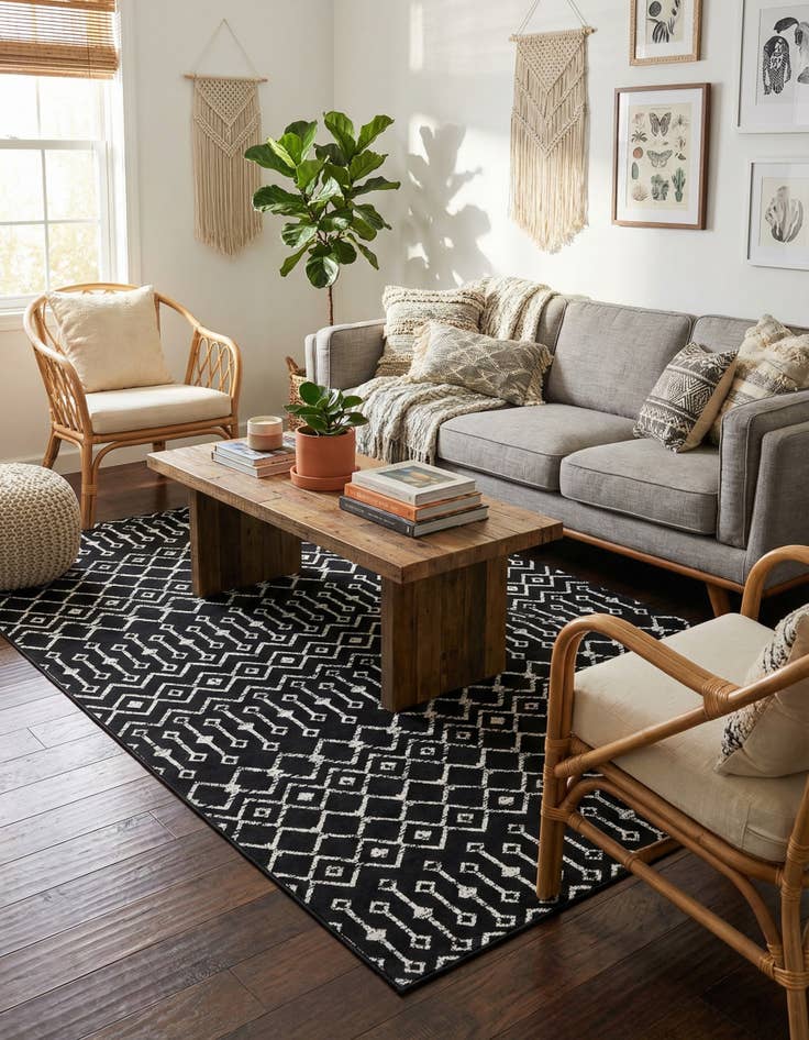 Detail image of 7' 10 x 10' Kasbah Trellis Rug