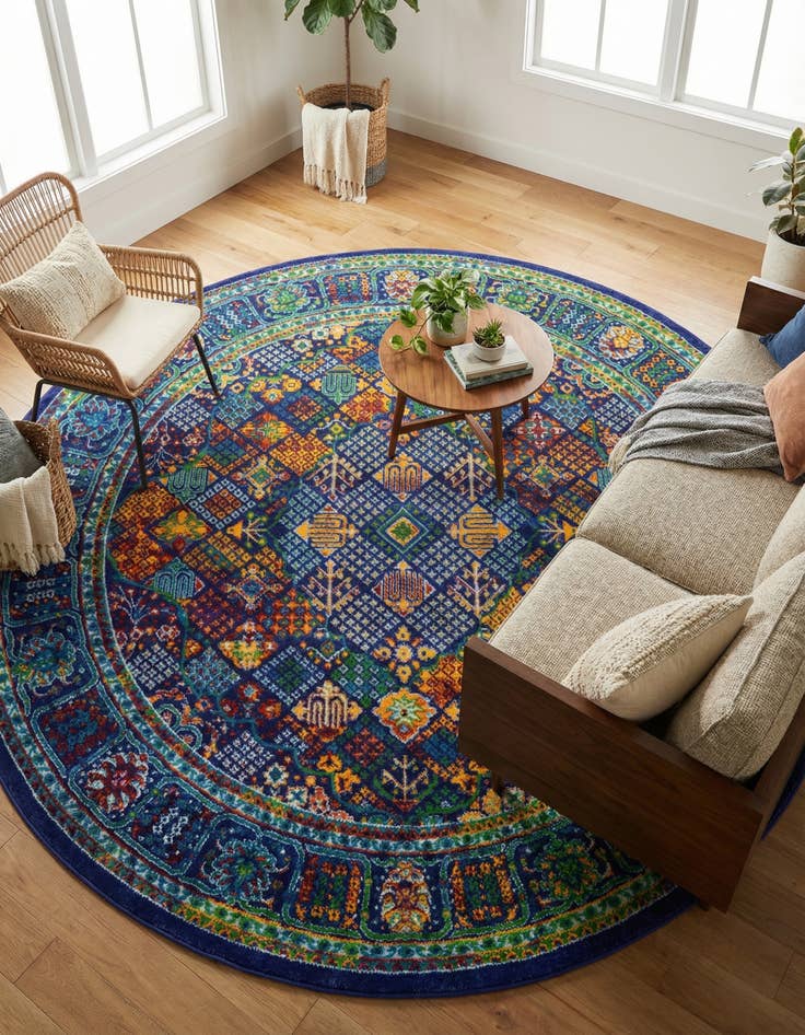 Detail image of 7' 10 x 7' 10 Calypso Round Rug