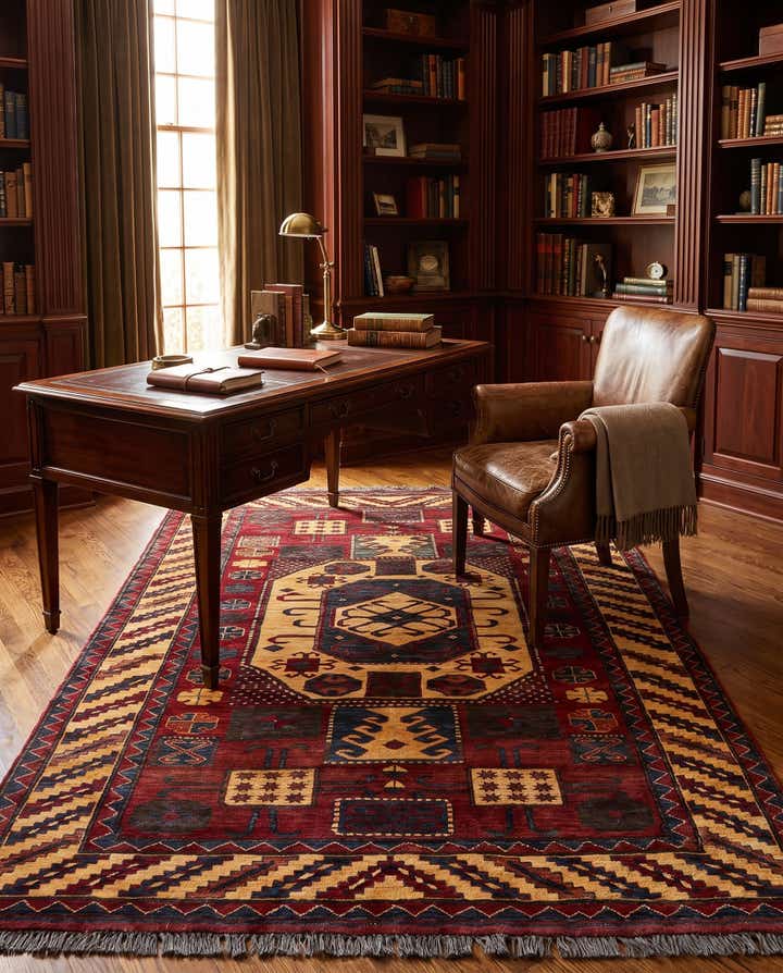 155cm x 220cm Hand Knotted Kazak Rug