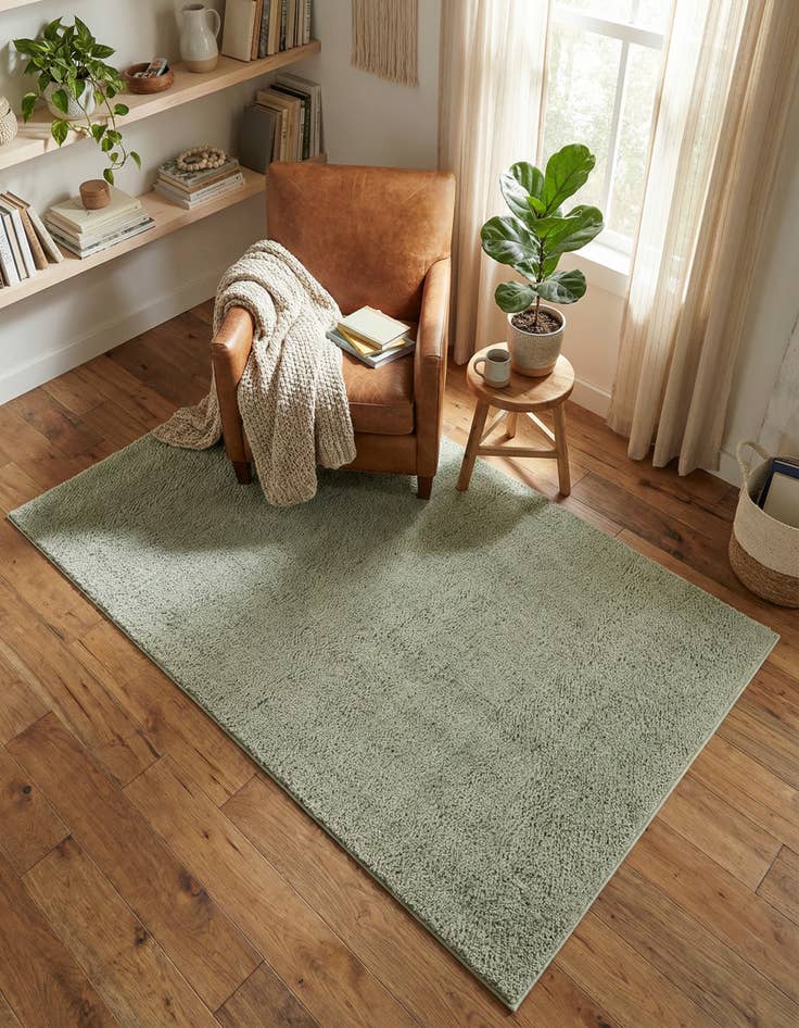 Detail image of 5' x 8' Solid Shag Rug