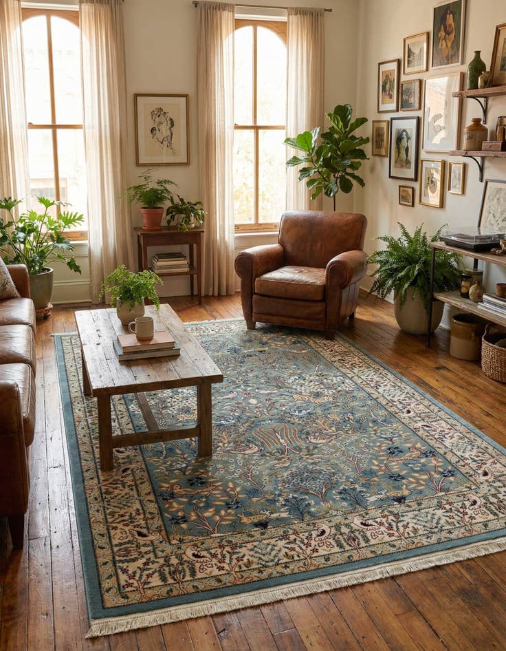 Detail image of 6' x 9' Nain Design Rug