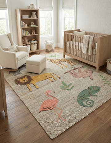 7' 10 x 10' Hand Woven Chenille Jute Rug