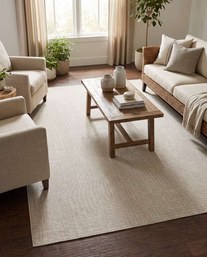 6' x 9' Easy-Clean Checkered Indoor / Outdoor Rug