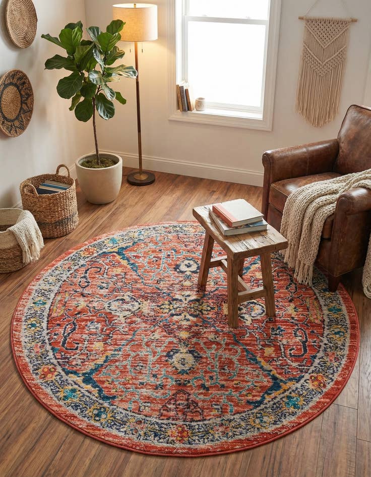 Detail image of 5' 2 x 5' 2 Lola Round Rug