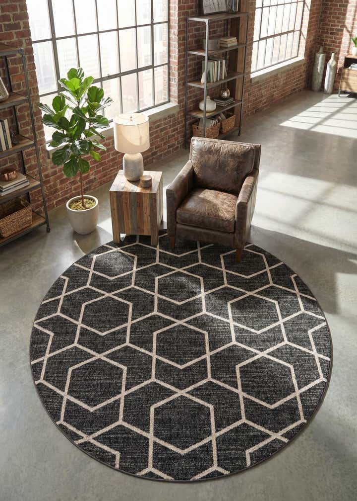 7' x 7' Eco Trellis Round Rug