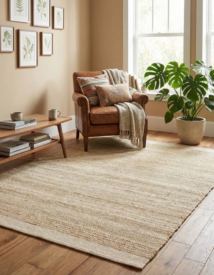 Detail image of 4' 1 x 6' 1 Hand Woven Lariat Rug