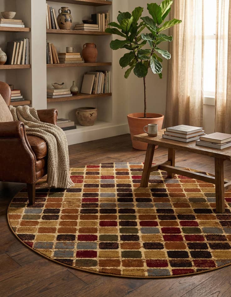 Detail image of 7' 10 x 7' 10 Cafe Round Rug