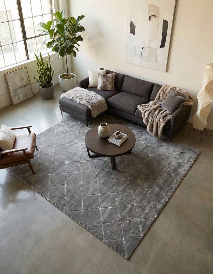 Detail image of 10' x 10' Vogue Geo Square Rug