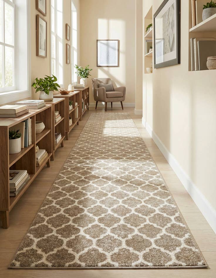 Detail image of 2' 7 x 13' Lattice Runner Rug