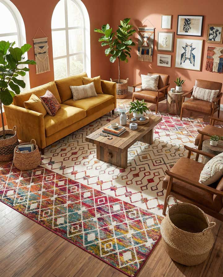 10' 8 x 14' Moroccan Trellis Rug