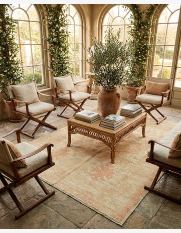 5' 2 x 7' 4 Hand Knotted Oushak Wool Rug