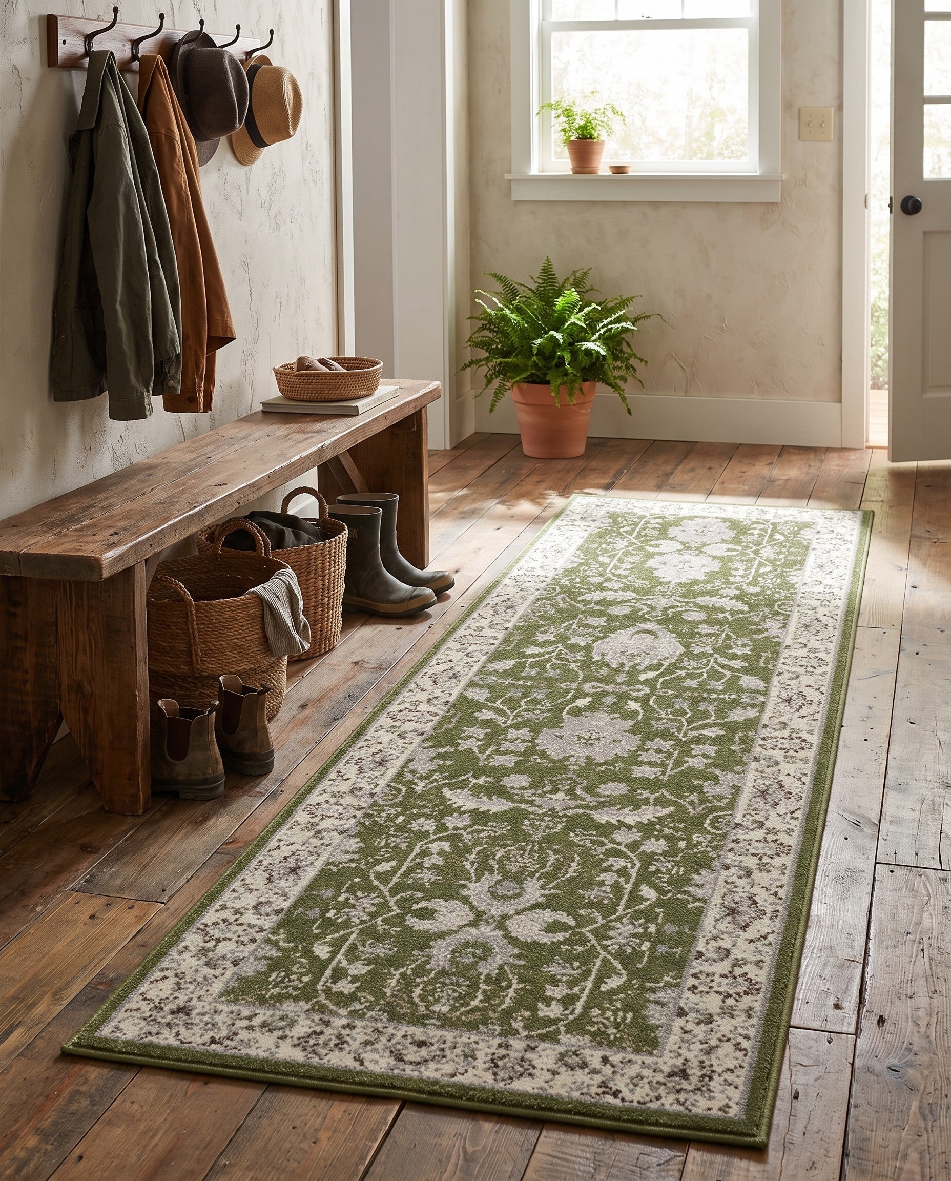 2' x 6' Kamala Washable Runner Rug