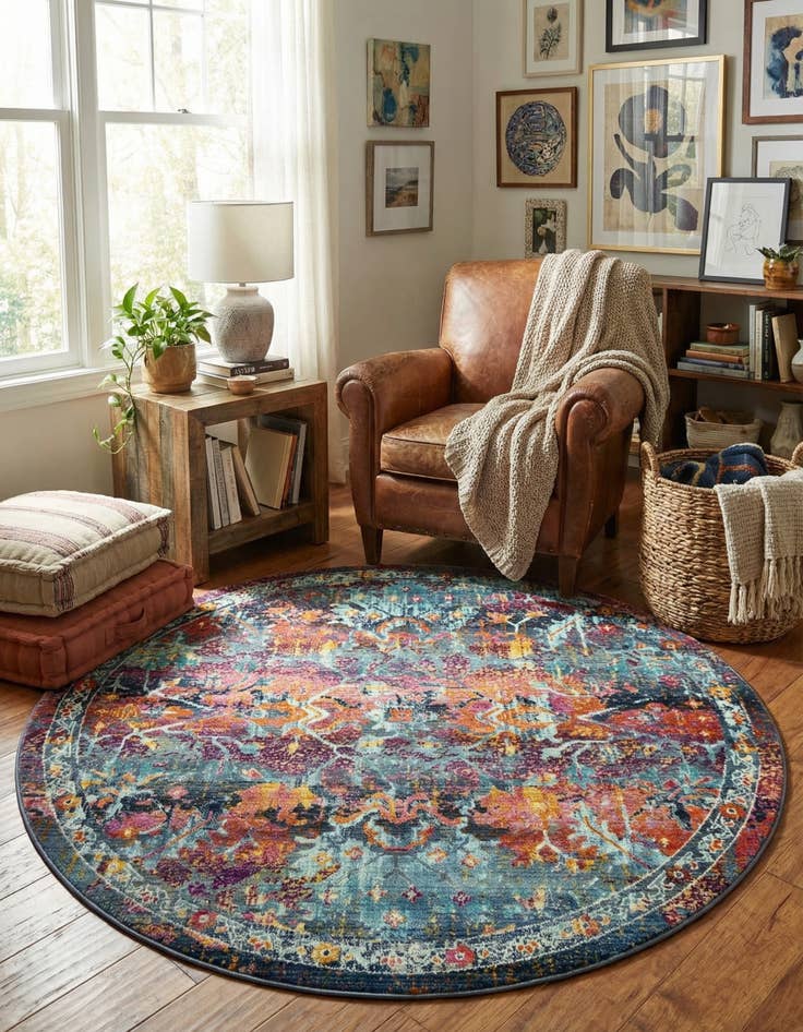 Detail image of 5' x 5' Budapest Round Rug