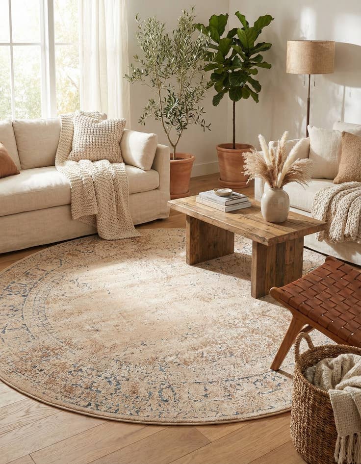 Detail image of 7' 10 x 7' 10 Eliza Round Rug